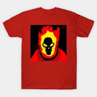 skull in hell fire T-Shirt
